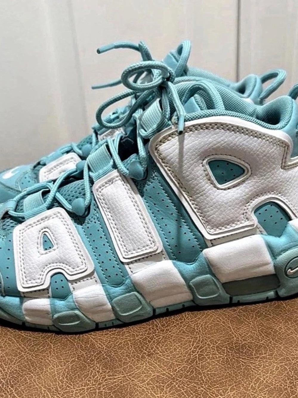 Nike Air More Uptempo Blue & White Sneakers size 5.5